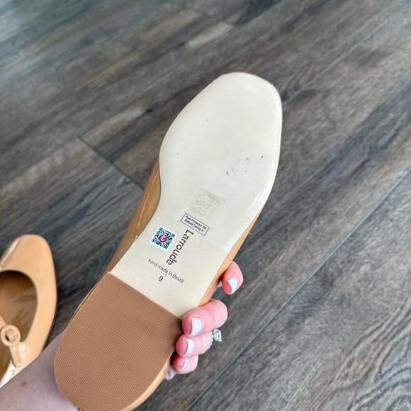 Larroude Blair Ballet Flat In Tan Patent Leather 9 - Picture 15 of 16